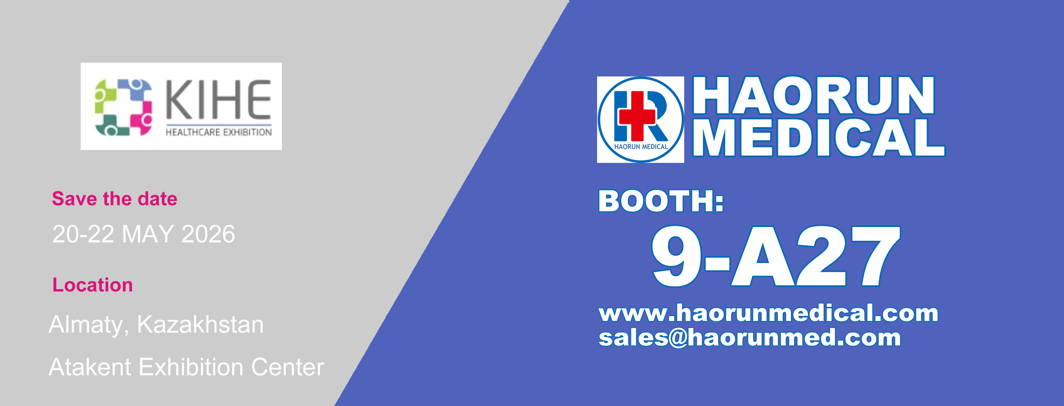 Haorun Medical ti invita a visitarci al KIHE in Kazakistan